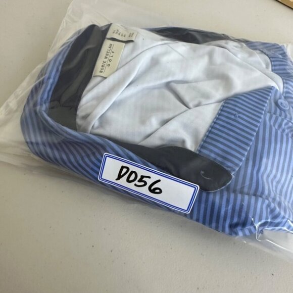 Rorie Whelan Golf Striped Performance Stretchy Polo Shirt - Size L - Picture 11 of 11
